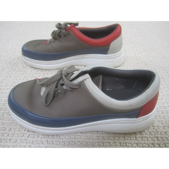 Camper Twins Sneakers‎ Womens 38 Gray Colorblock Leather Lightweight Shoes - Picture 4 of 11